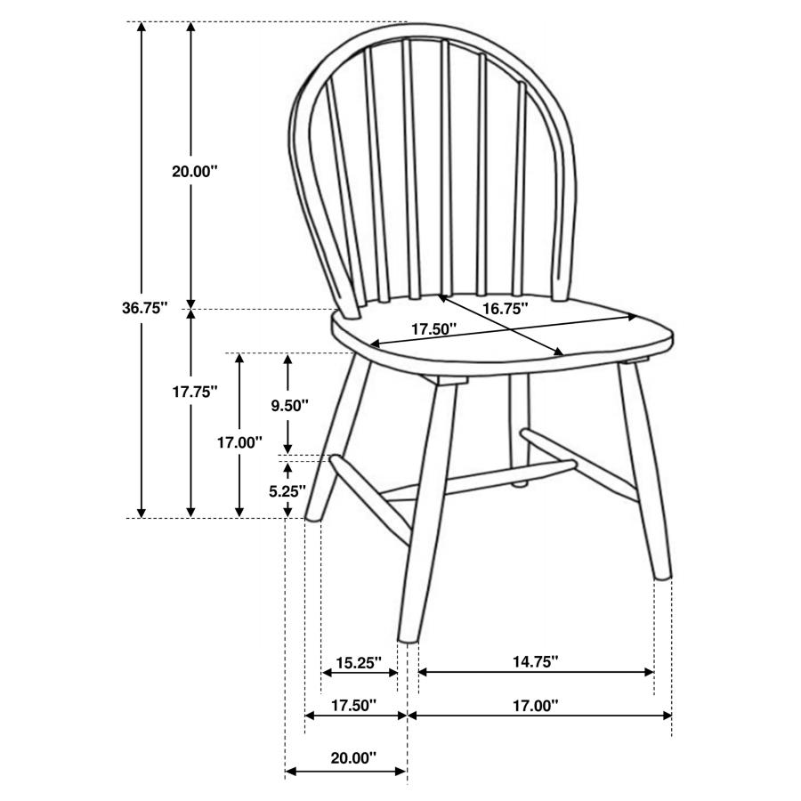 (image for) Cinder Wood Dining Side Chair White (Set of 4)