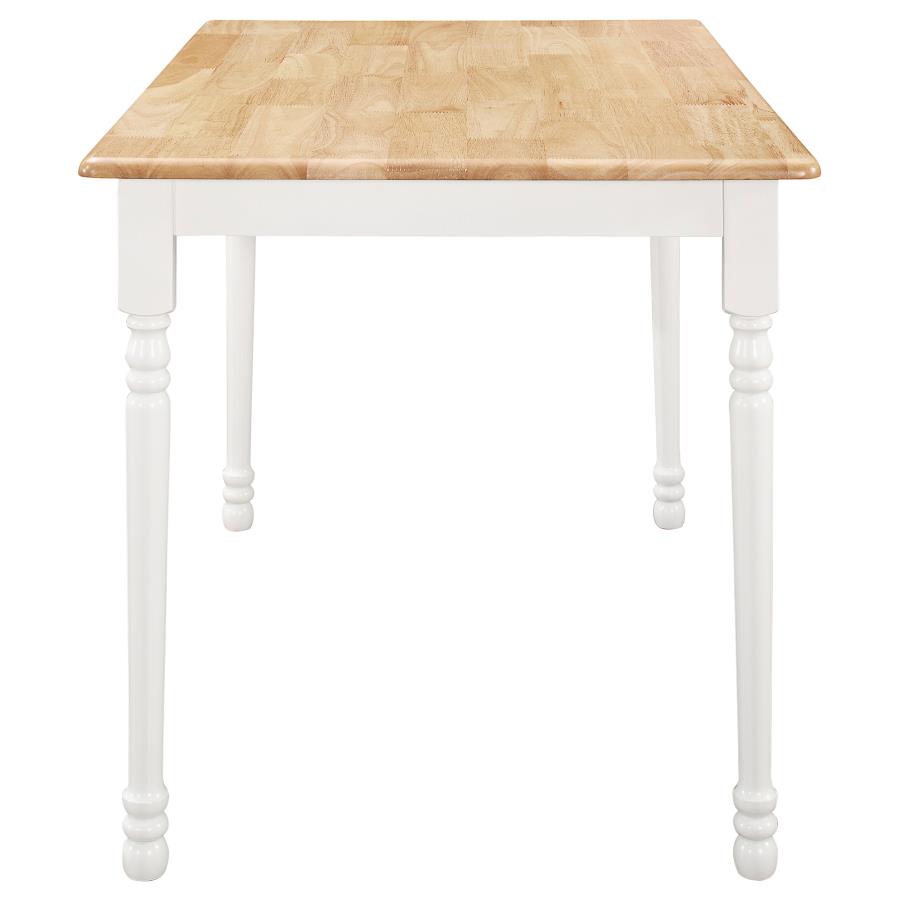 (image for) Taffee Rectangular 47-inch Solid Wood Dining Table White