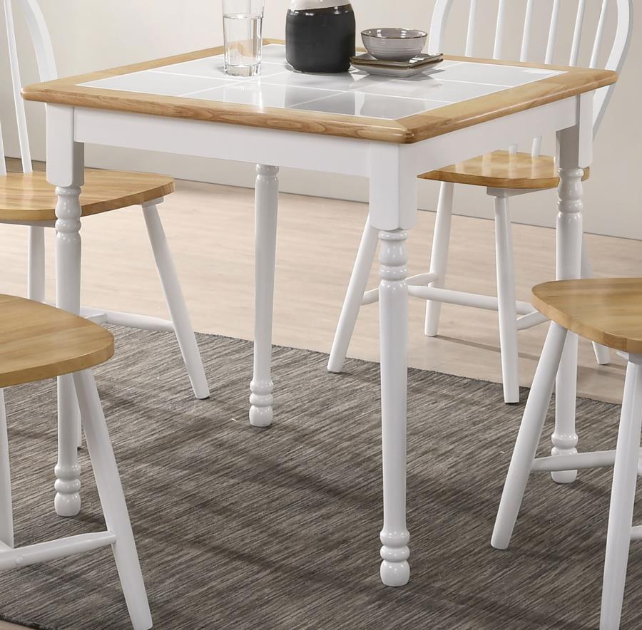 (image for) Carlene Square 29-inch Wood Tile Top Dining Table White