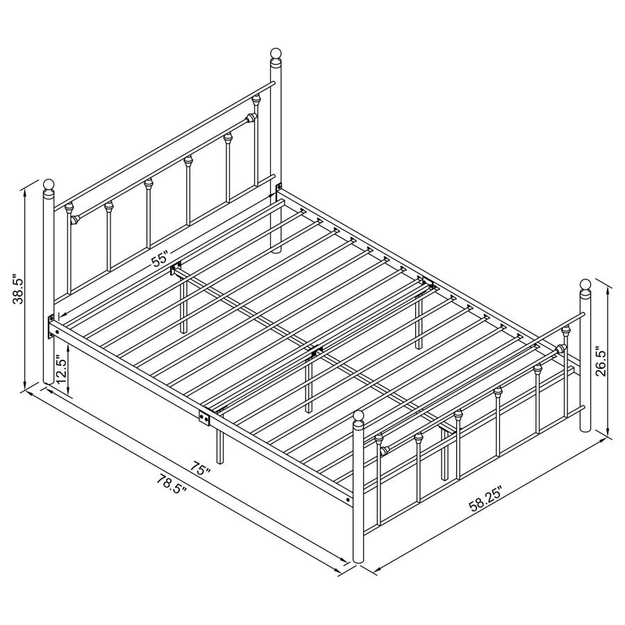 (image for) Canon Metal Full Open Frame Bed White