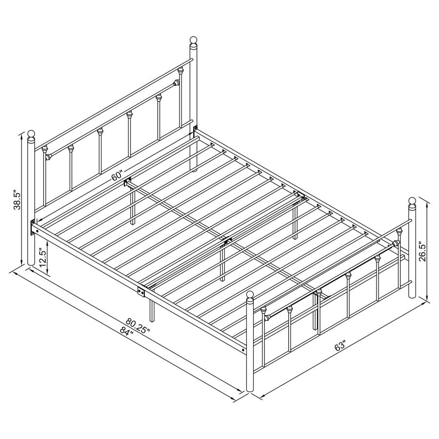 (image for) Canon Metal Queen Open Frame Bed White