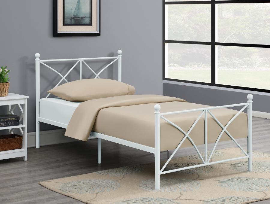 (image for) Hart Metal Full Open Frame Bed White