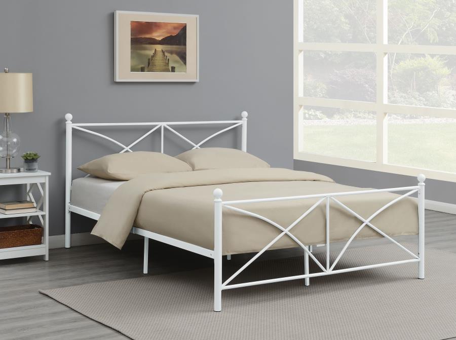 (image for) Hart Metal Queen Open Frame Bed White