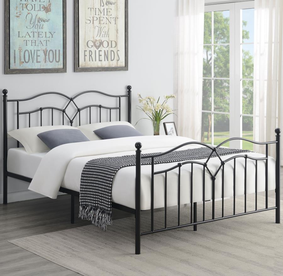 (image for) Klossen Metal Queen Open Frame Bed Black