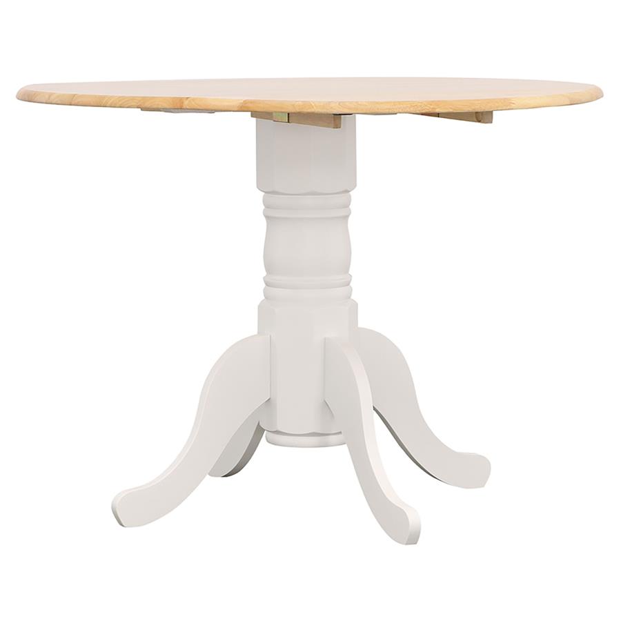 (image for) Allison 5-piece Round Drop Leaf Dining Table Set White