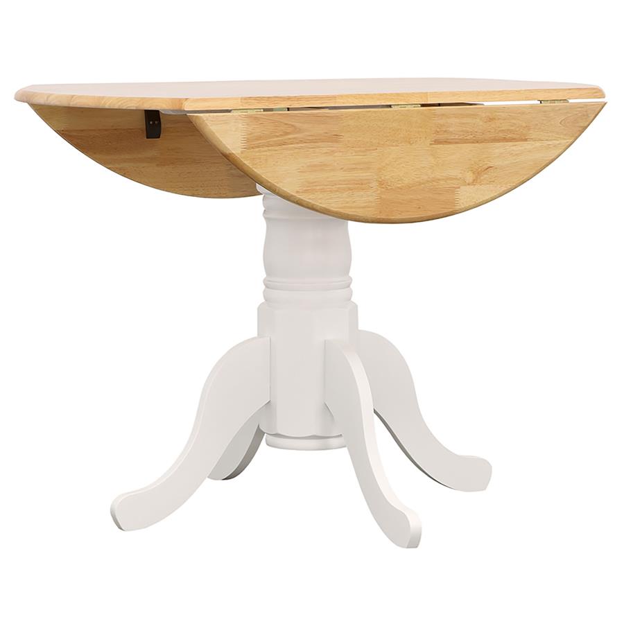 (image for) Allison 5-piece Round Drop Leaf Dining Table Set White