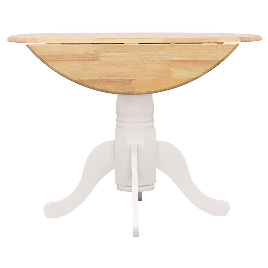 (image for) Allison Round 40-inch Drop Leaf Extension Dining Table White