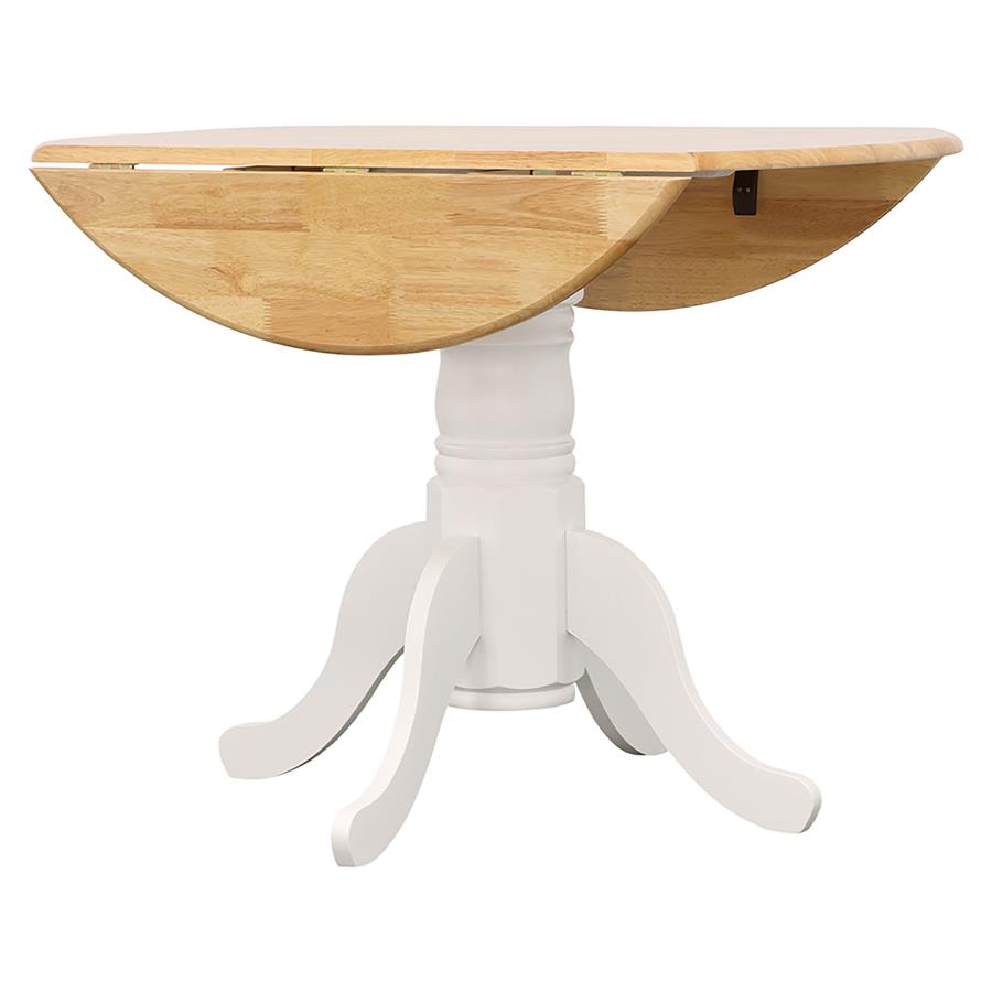 (image for) Allison Round 40-inch Drop Leaf Extension Dining Table White