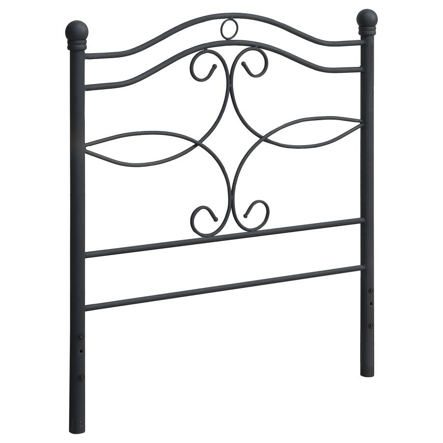 (image for) Callie Metal Twin Open Frame Headboard Matte Black