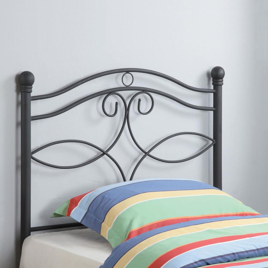 (image for) Callie Metal Twin Open Frame Headboard Matte Black