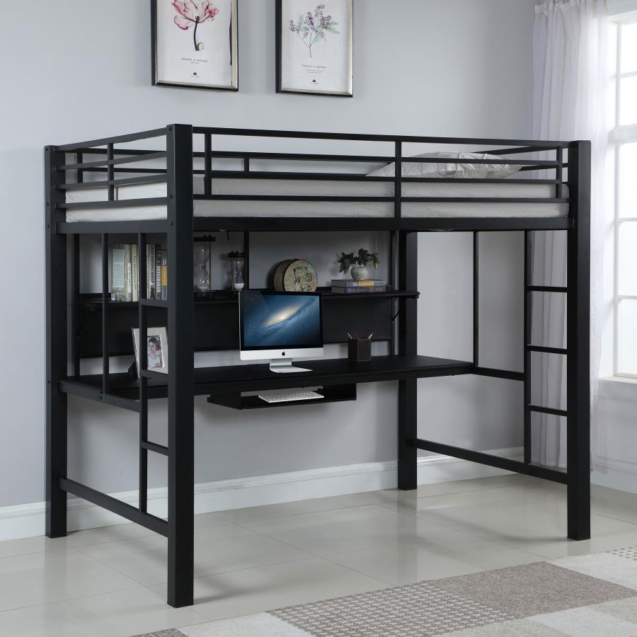 (image for) Avalon Full Workstation Loft Bed Black