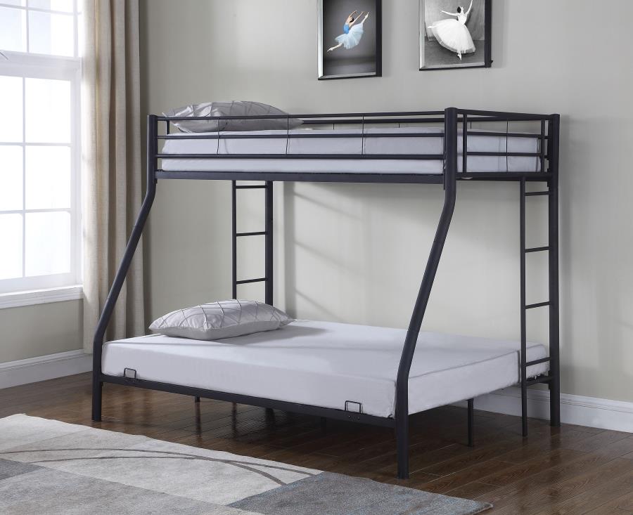 (image for) Hayward Metal Twin Over Full Bunk Bed Black