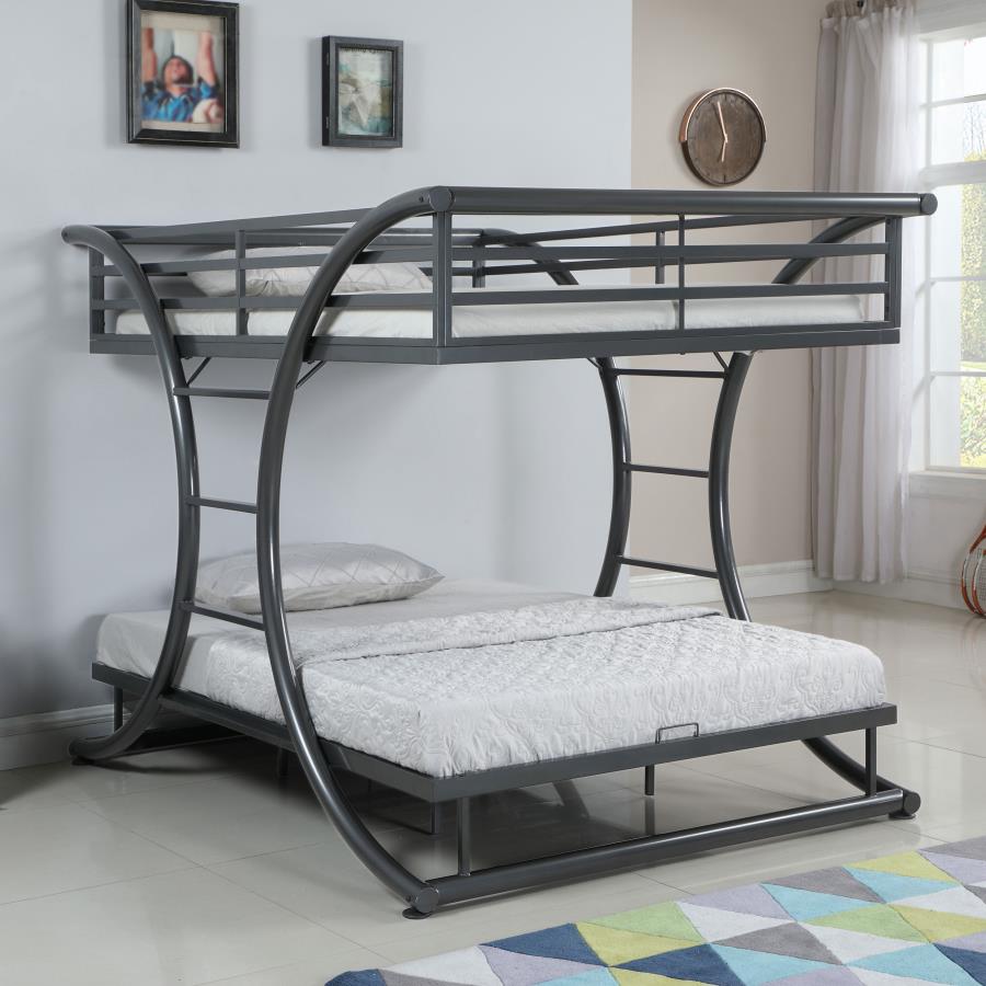 (image for) Stephan Metal Full Over Full Bunk Bed Gunmetal