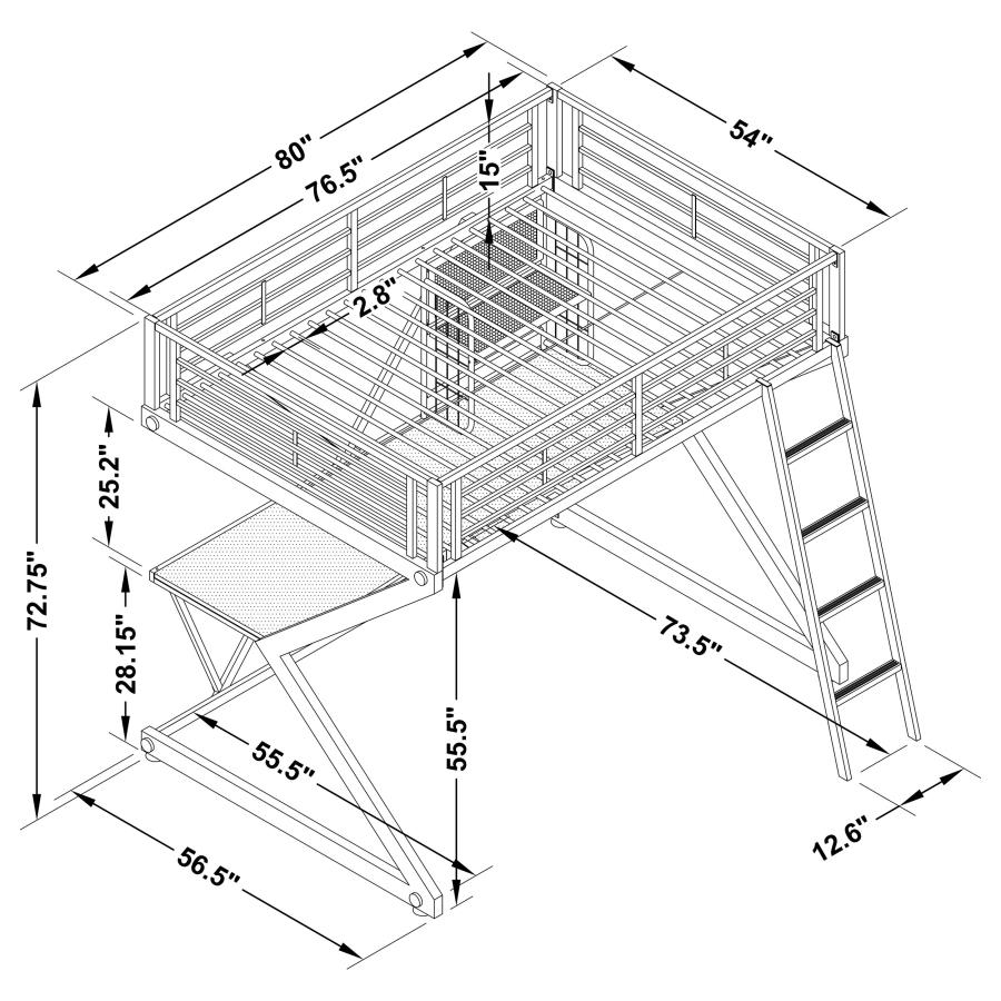 (image for) Parkview Full Workstation Loft Bed Black