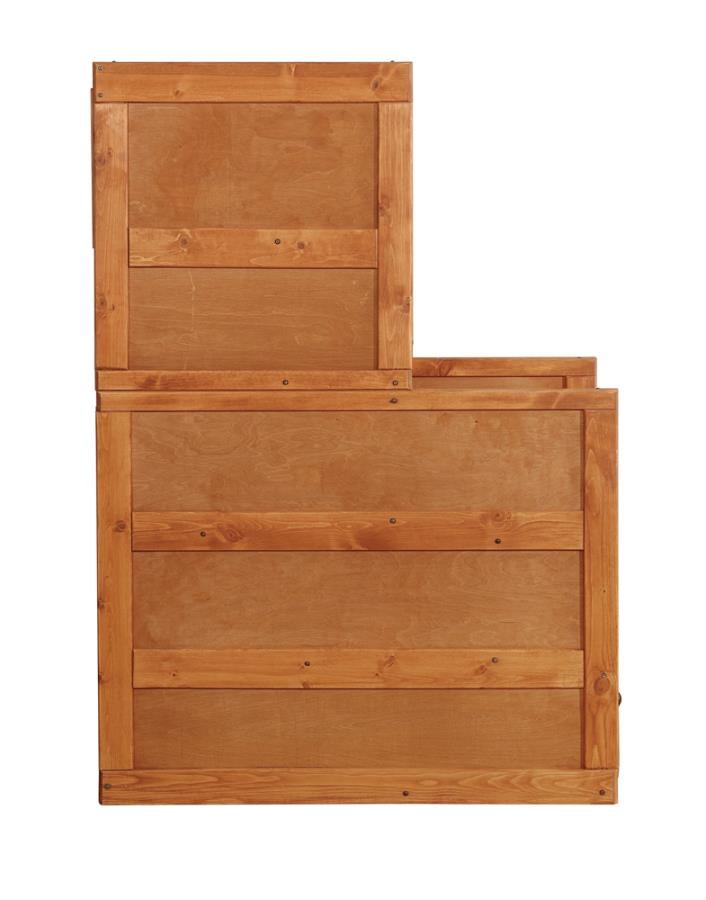 (image for) Wrangle Hill 4-drawer Stairway Chest Washed Amber