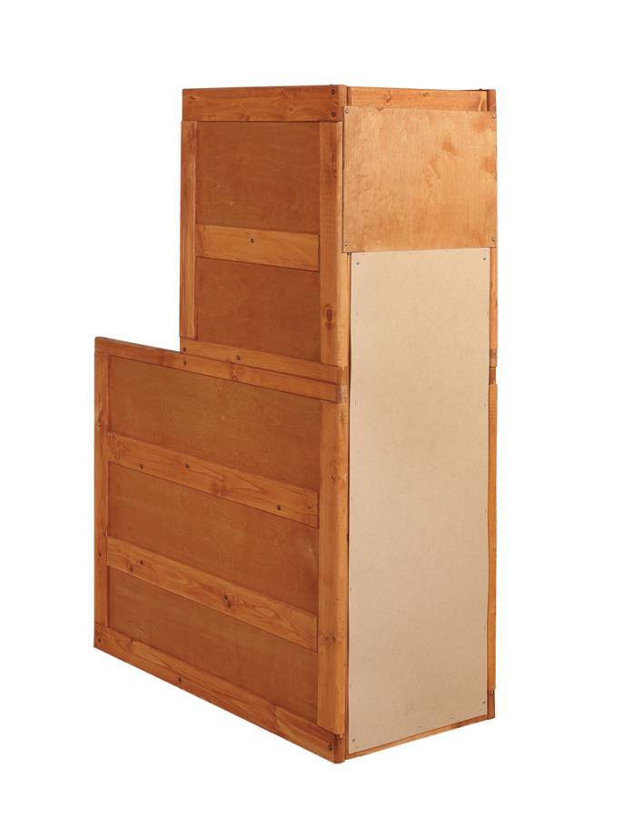 (image for) Wrangle Hill 4-drawer Stairway Chest Washed Amber