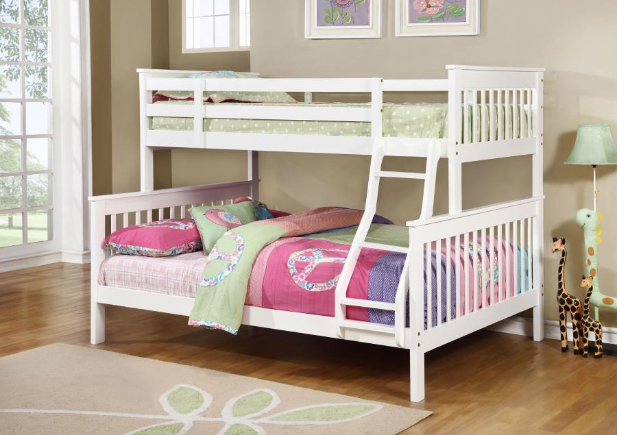 (image for) Chapman Wood Twin Over Full Bunk Bed White