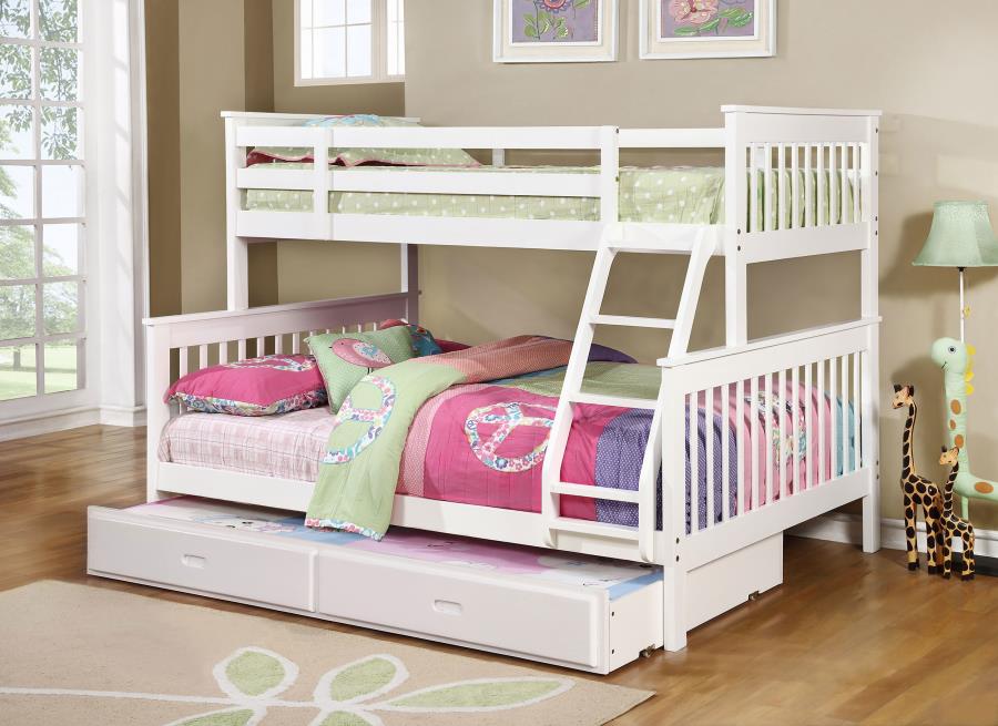 (image for) Chapman Wood Twin Over Full Bunk Bed White