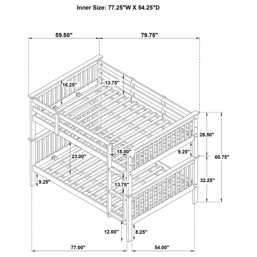 (image for) Chapman Wood Full Over Full Bunk Bed Black