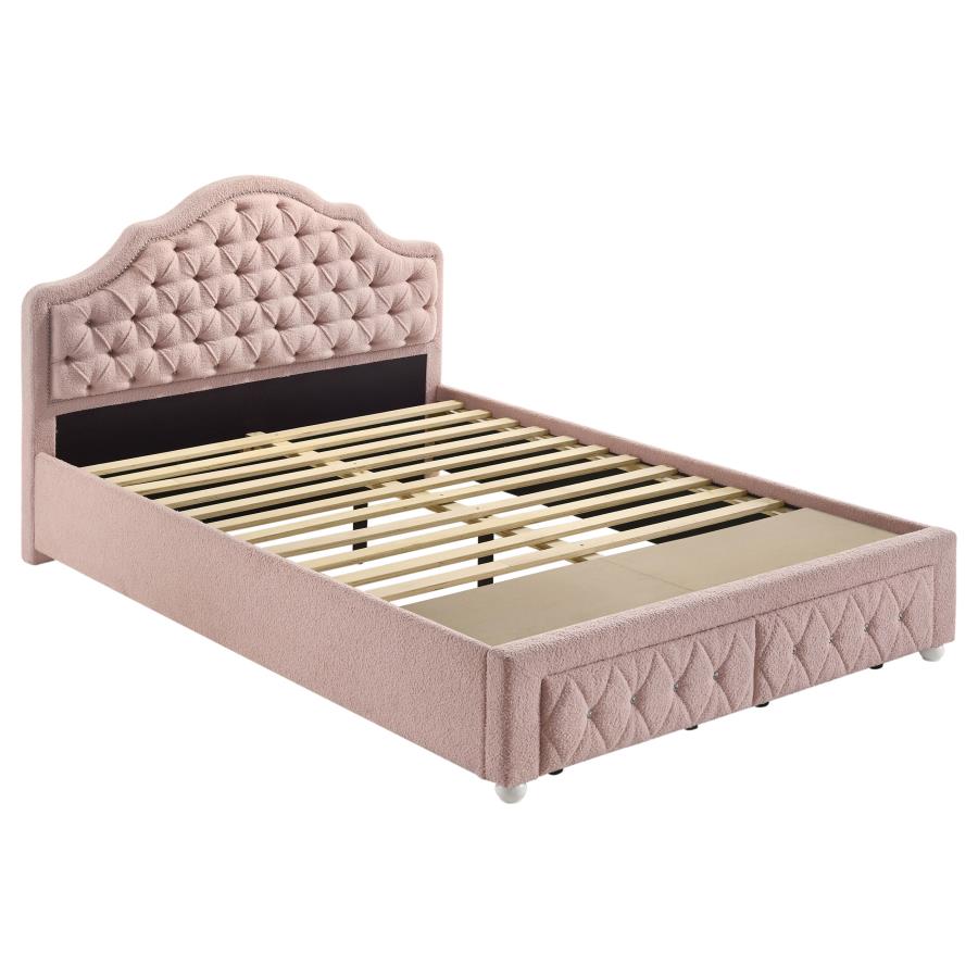 (image for) Ashleigh 44-inch Upholstered Full Storage Platform Bed Pink