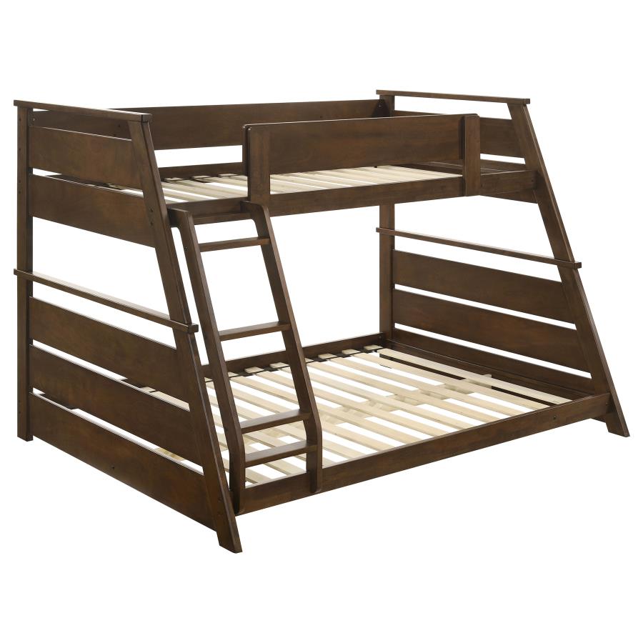 (image for) Holden Wood Veneer Twin Over Full Bunk Bed Walnut