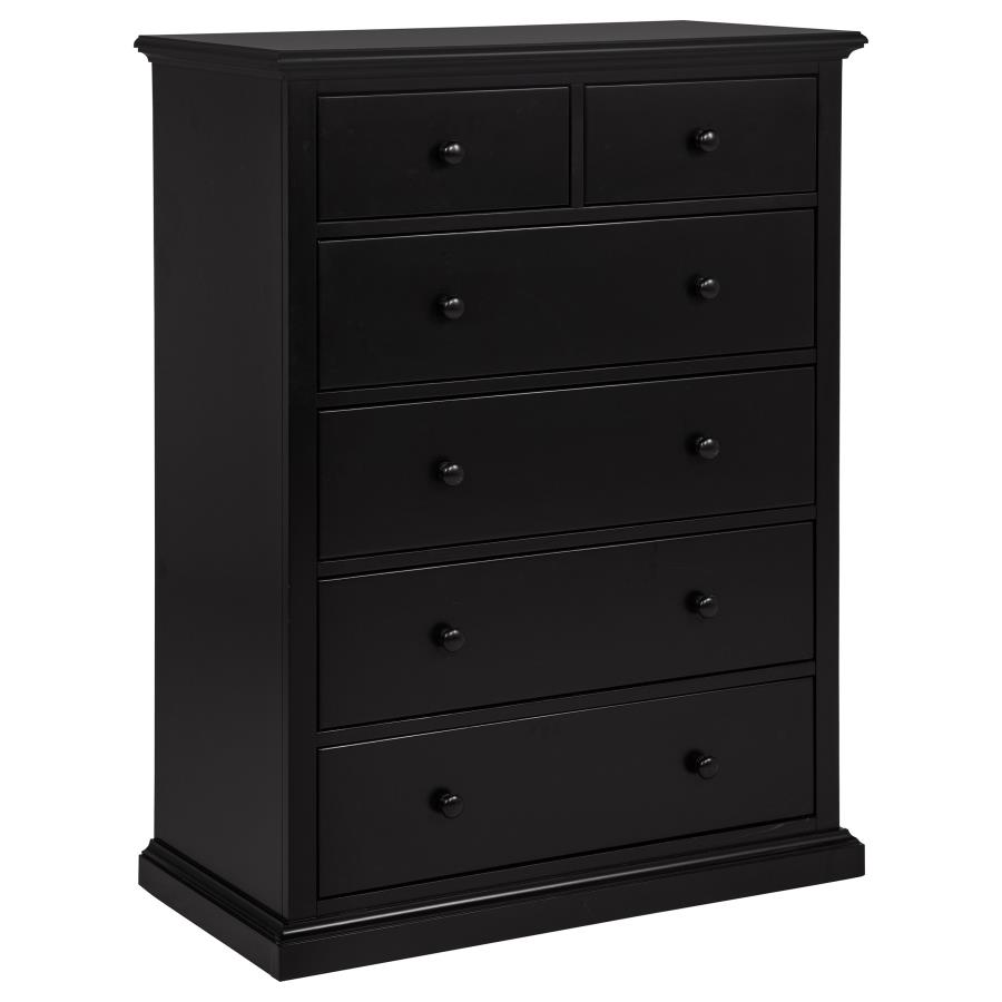 (image for) Sumerlin 6-drawer Bedroom Chest of Drawers Black