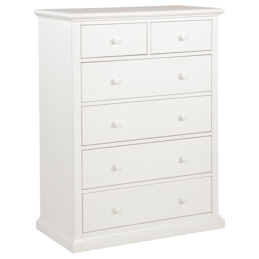 (image for) Sumerlin 6-drawer Bedroom Chest of Drawers White