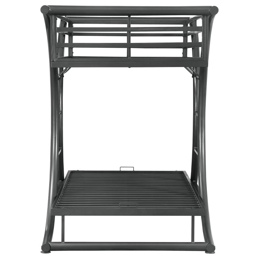 (image for) Stephan Metal Twin Over Twin Bunk Bed Gunmetal