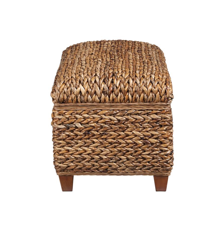 (image for) Laughton Hand-Woven Banana Leaf Storage Trunk Amber