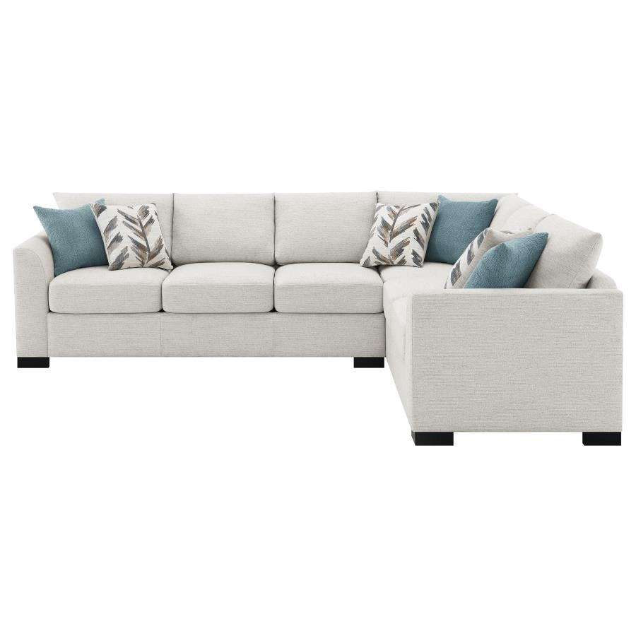 (image for) Ashford Chenille Upholstered Sleeper Sectional Sofa Greige