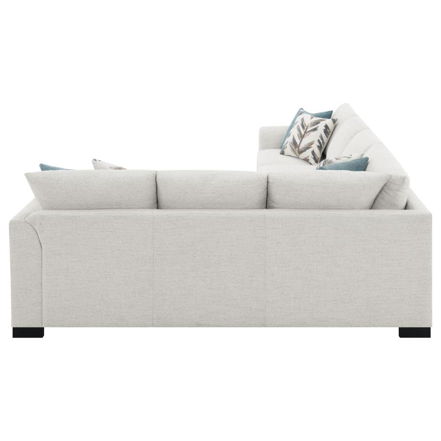 (image for) Ashford Chenille Upholstered Sleeper Sectional Sofa Greige