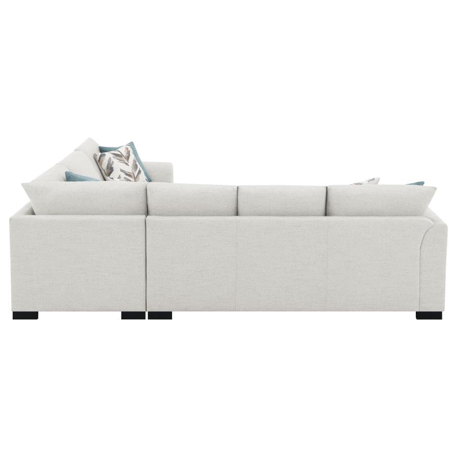 (image for) Ashford Chenille Upholstered Sleeper Sectional Sofa Greige