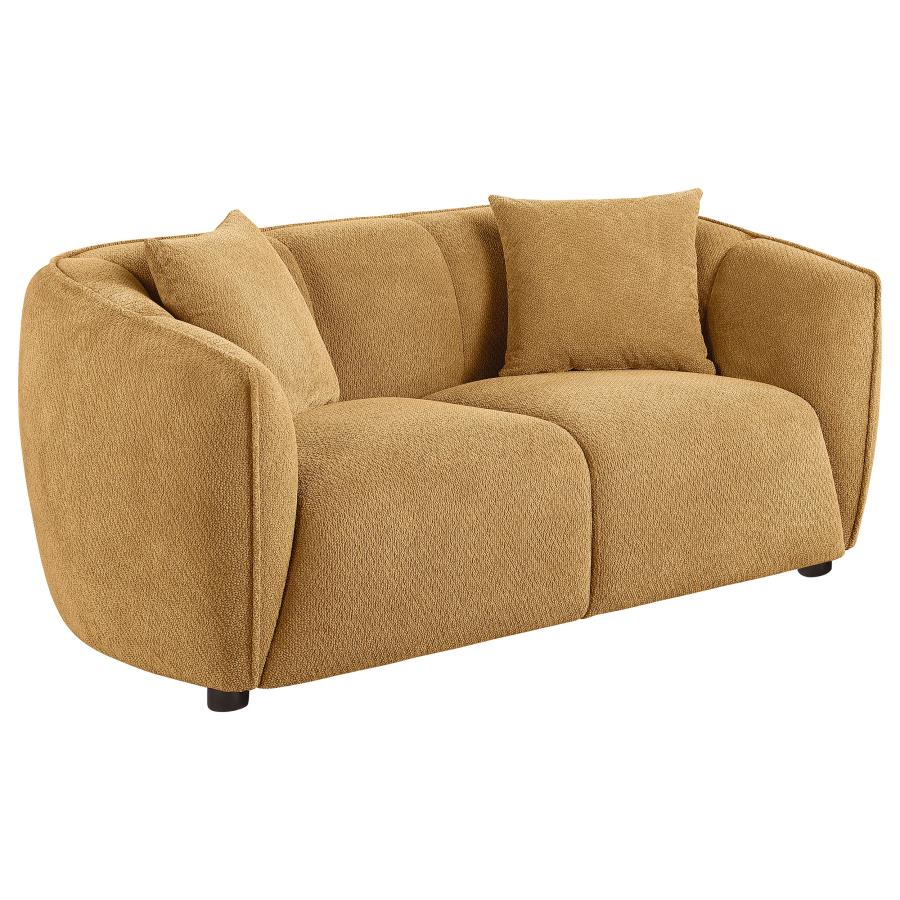 (image for) Aleisha Chenille Upholstered Loveseat Mustard Yellow