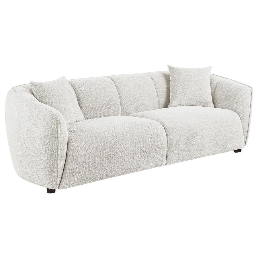 (image for) Aleisha Chenille Upholstered Sofa Ivory
