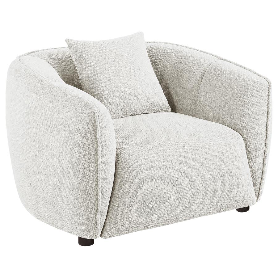 (image for) Aleisha Chenille Upholstered Accent Chair Ivory