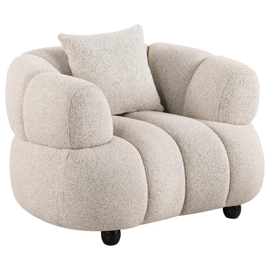 (image for) Whitney Contemporary Channel Tufted Boucle Upholstered Accent Chair