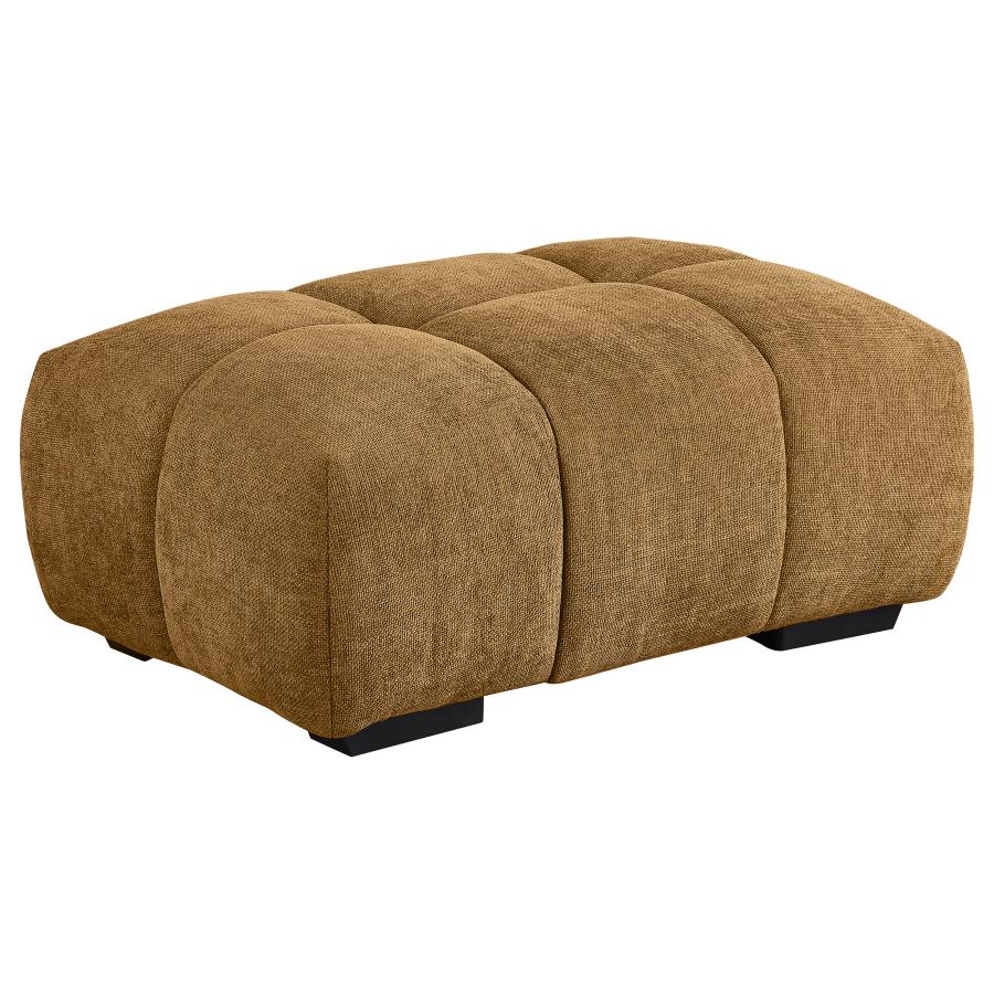 (image for) Camacho Rectangular Upholstered Tufted Ottoman Amber