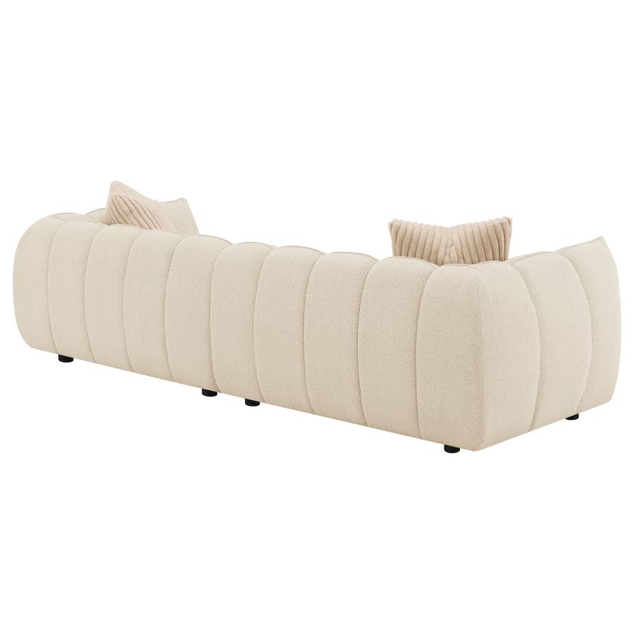 (image for) Winchester Boucle Upholstered Extra Long Sofa Sand Pebble