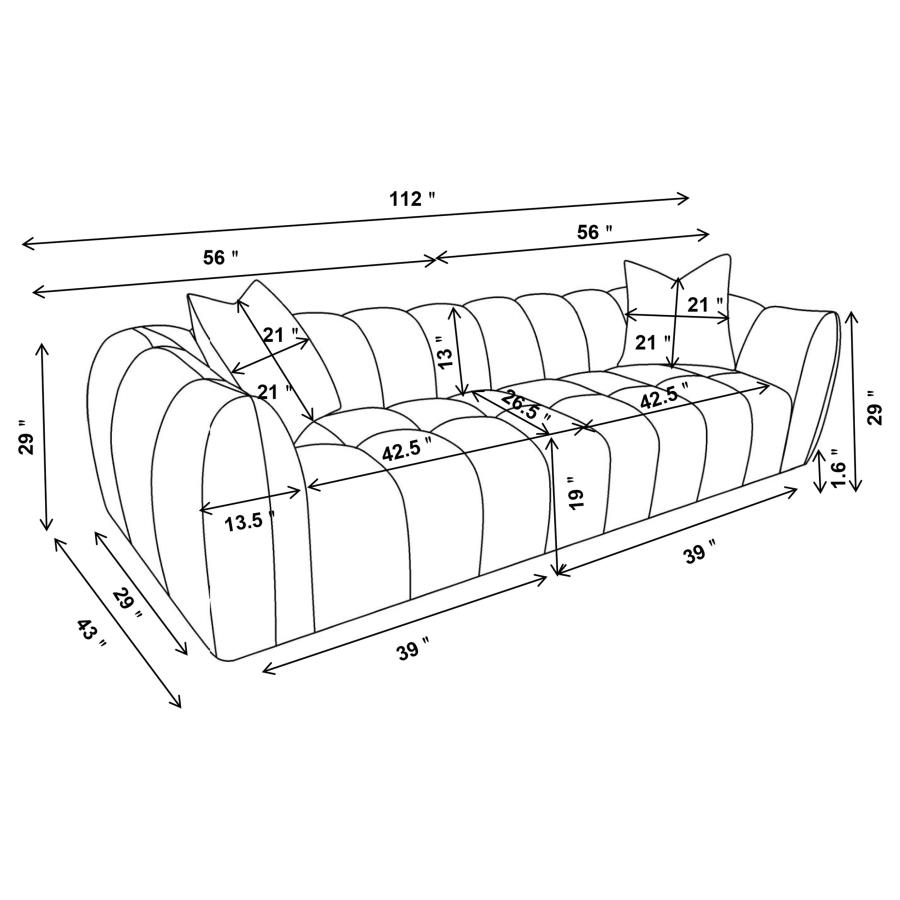 (image for) Winchester Boucle Upholstered Extra Long Sofa Sand Pebble