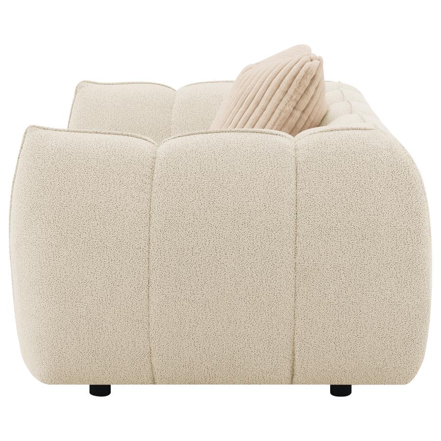 (image for) Winchester Boucle Upholstered Chair and a Half Sand Pebble