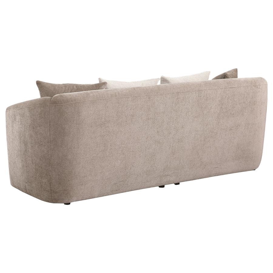 (image for) Townsend Chenille Upholstered Rolled Arm Sofa Latte