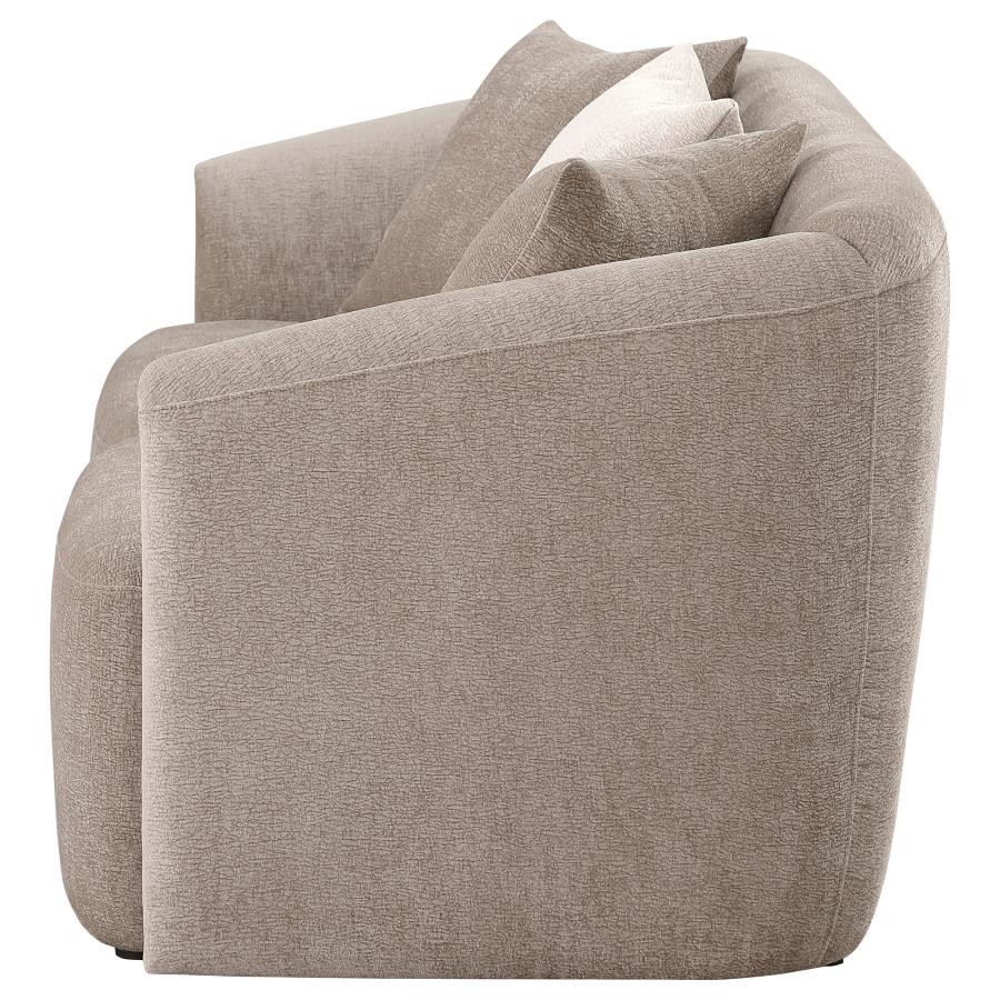 (image for) Townsend Chenille Upholstered Rolled Arm Loveseat Latte