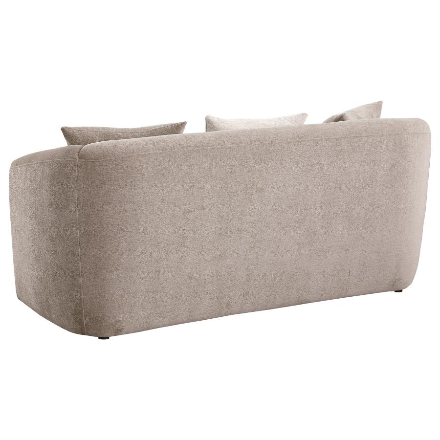 (image for) Townsend Chenille Upholstered Rolled Arm Loveseat Latte