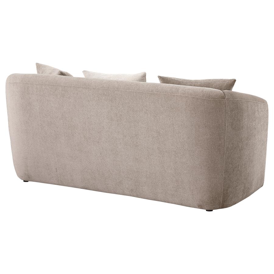 (image for) Townsend Chenille Upholstered Rolled Arm Loveseat Latte