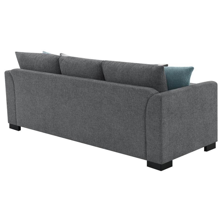 (image for) Storey Upholstered Sleeper Sectional Chaise Sofa Grey