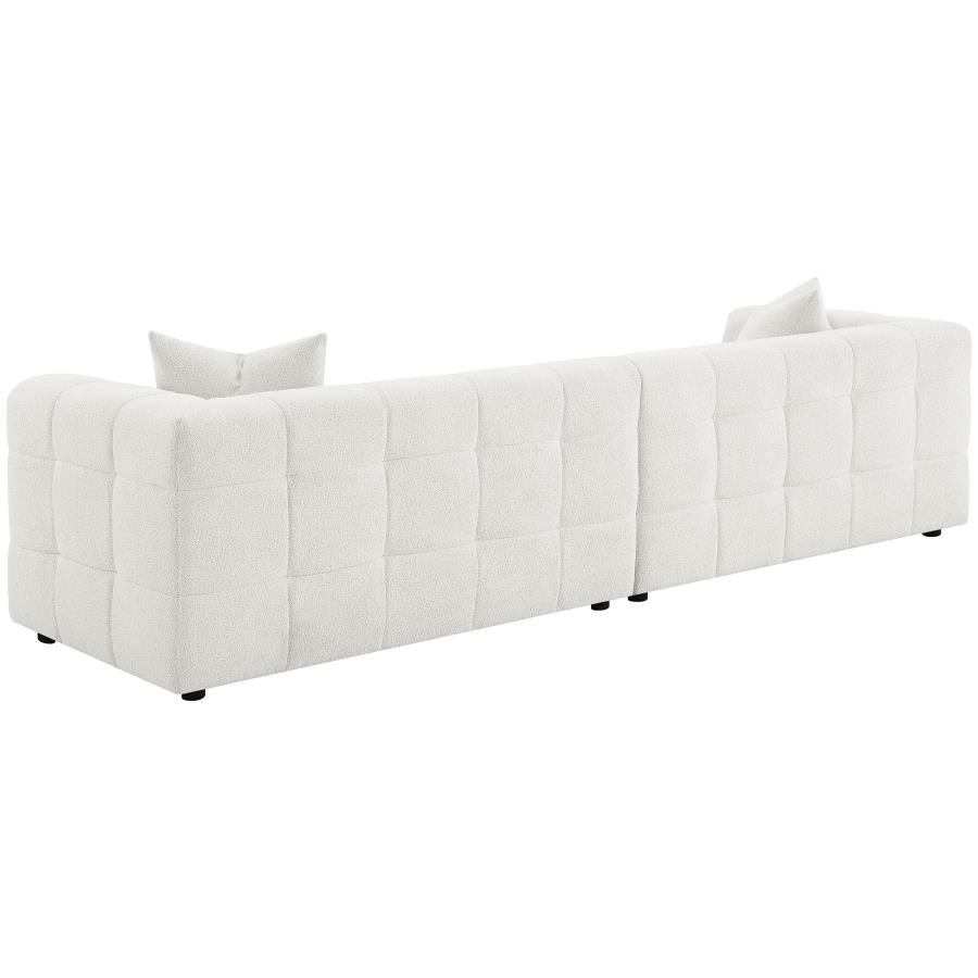 (image for) Everly Boucle Upholstered Extra Long Sofa Off White