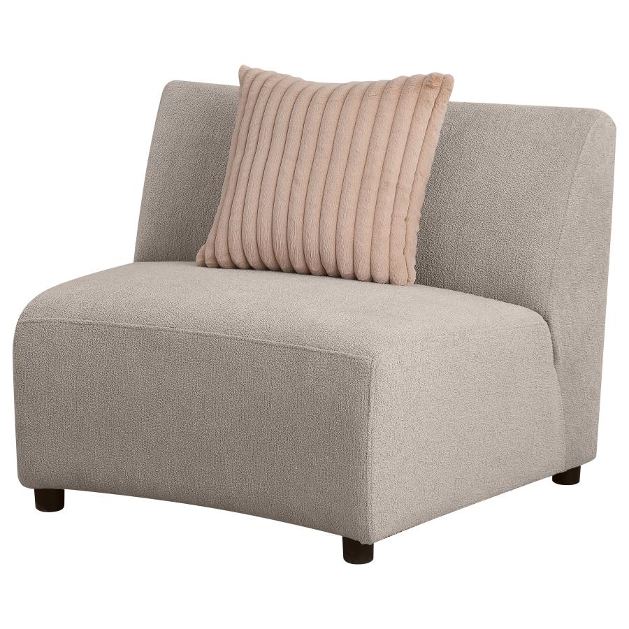 (image for) Fayette Upholstered Armless Chair Greige