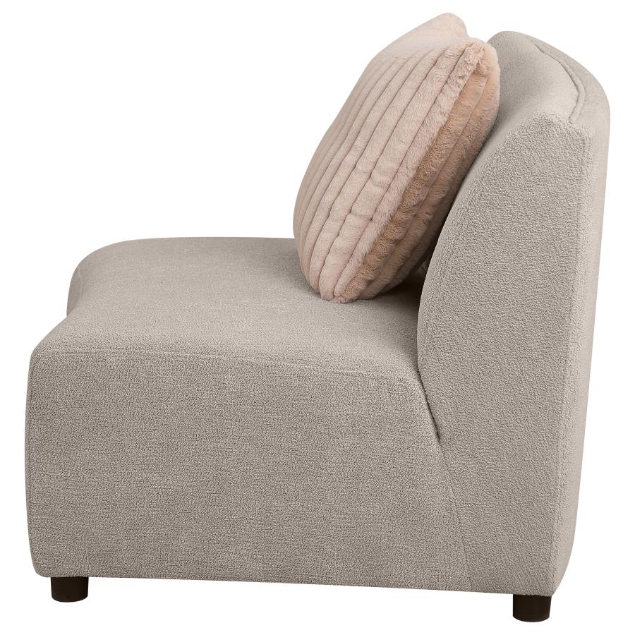 (image for) Fayette Upholstered Armless Chair Greige