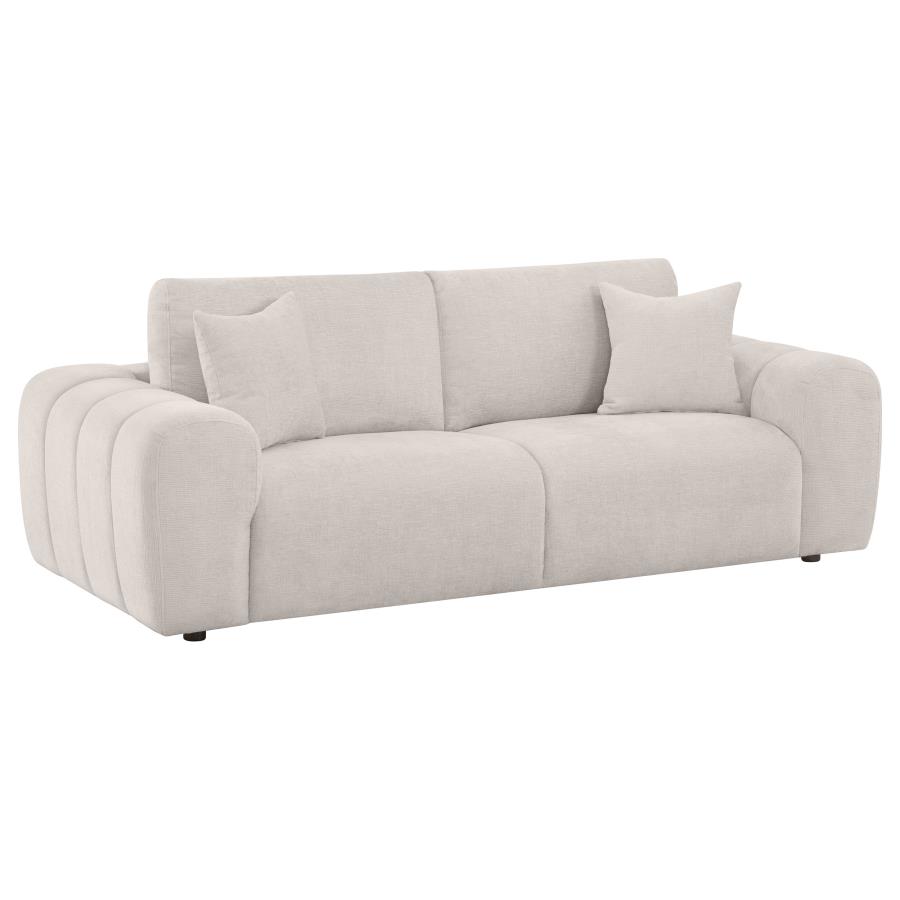 (image for) Burnett Chenille Upholstered Wide Arm Sofa Ivory