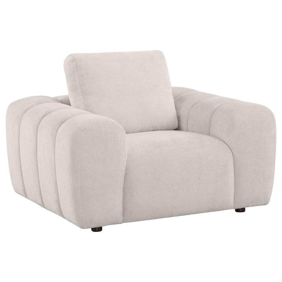 (image for) Burnett Chenille Upholstered Accent Chair Ivory